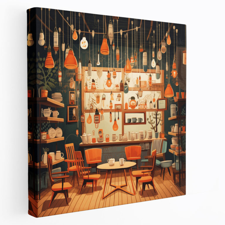 Coffee Canvas Print - Whimsical Coffee Shop Wall Art - Coffee, Coffee Shop, Whimsical, Canvas