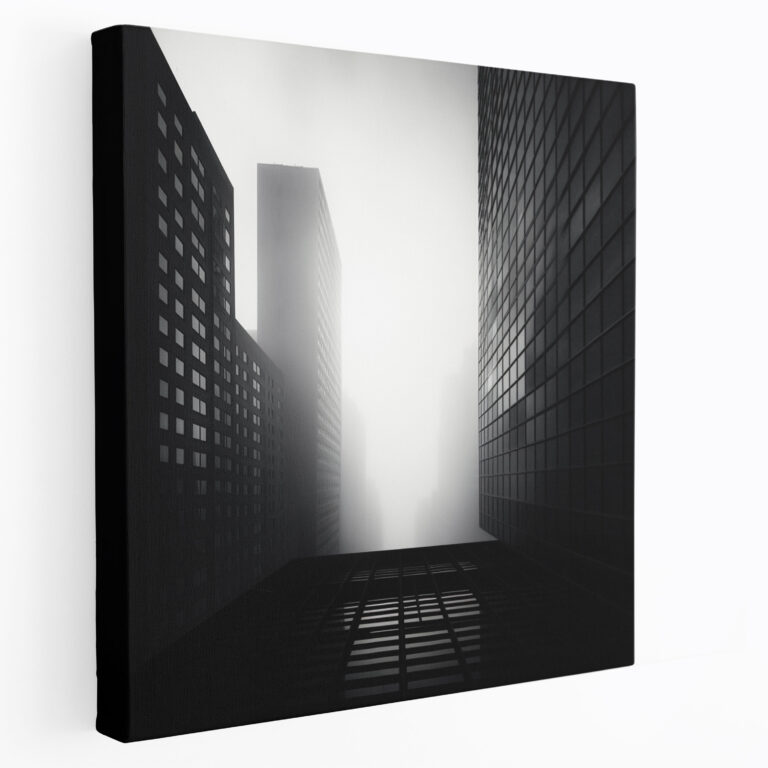 Cool Minimalist Cityscape Canvas Print - Cool, Cool, Contemporary, Wall Decoration