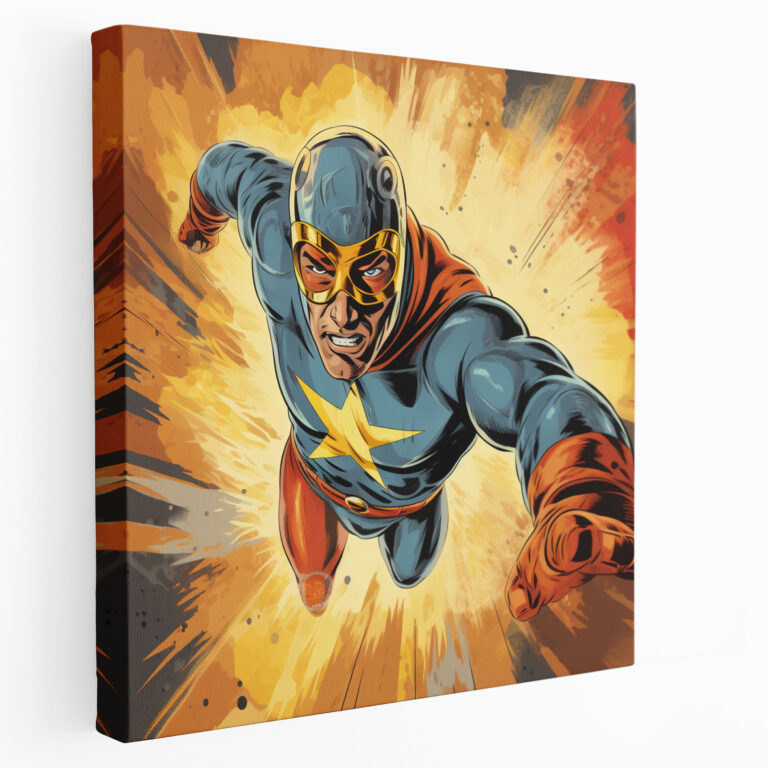Cool Wall Decoration: Vintage Superhero - Cool, Home Decoration, Wall Decoration, Canvas Wall Art