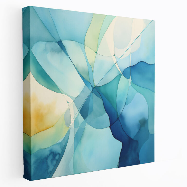 Cool Canvas Print: Tranquil Waters - Cool, Soothing Tones, Canvas, Cool