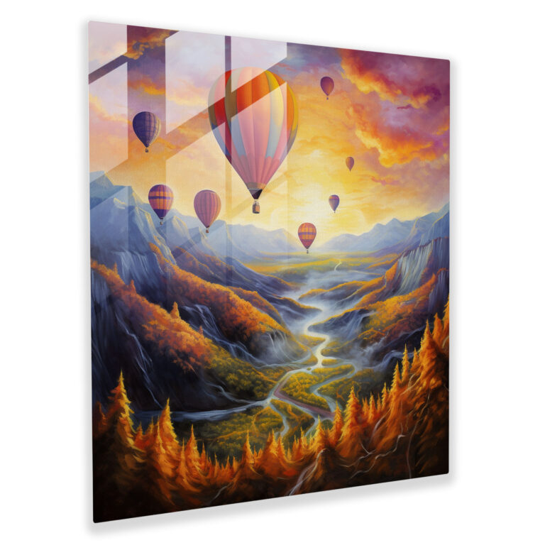 Serene Aerial Vista Glass Wall Art