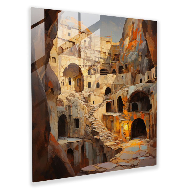 Mysterious Subterranea Glass Print