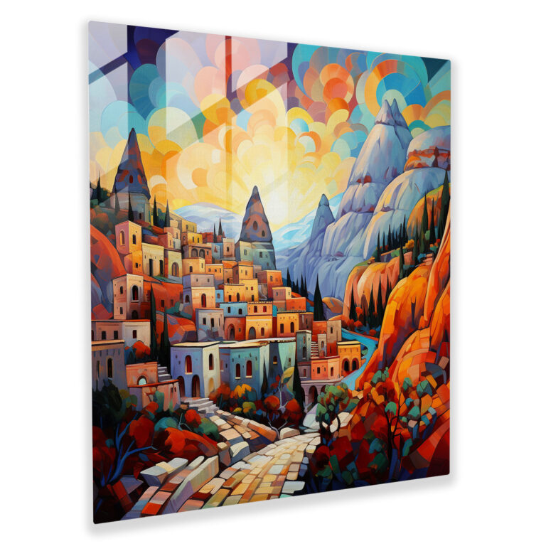 Colorful Expressions Glass Print - Captivating Cappadocia Glass Wall Art for Home Decoration