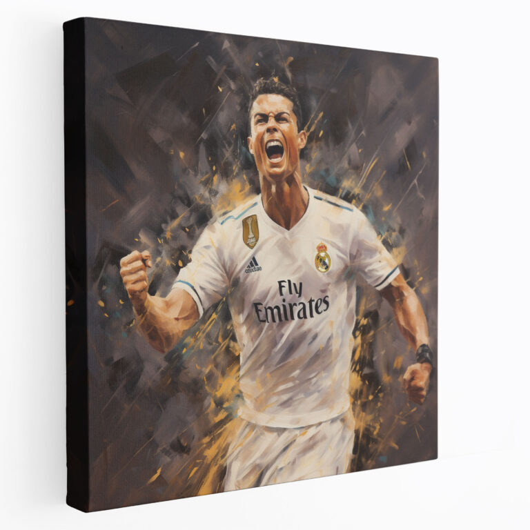 Cristiano Ronaldo Wall Art - Cristiano Ronaldo, Canvas Print, Oil Painting, Canvas