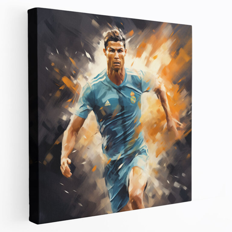 Cristiano Ronaldo Wall Decoration - Cristiano Ronaldo, Impressionistic Painting, Wall Decoration, Vibrant Brushstrokes