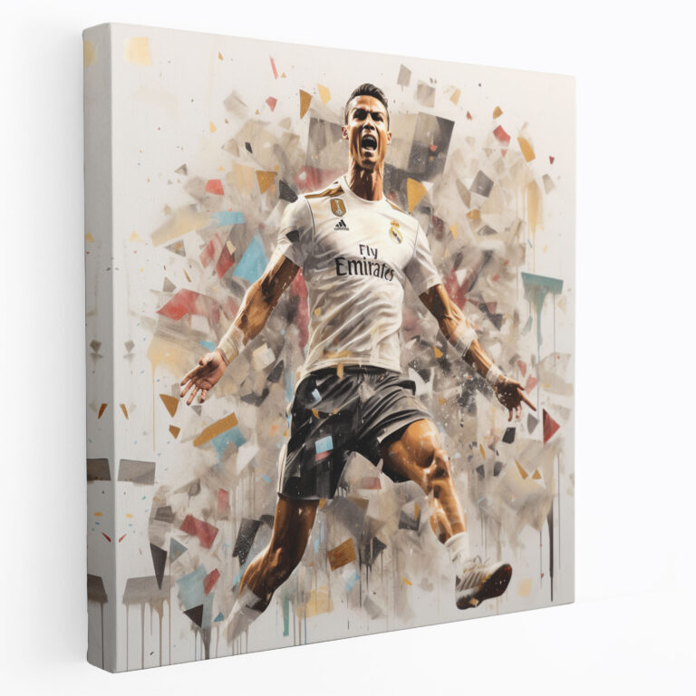 Cristiano Ronaldo Collage Canvas Print - Cristiano Ronaldo, Wall Art, Wall Decoration, Collage Art