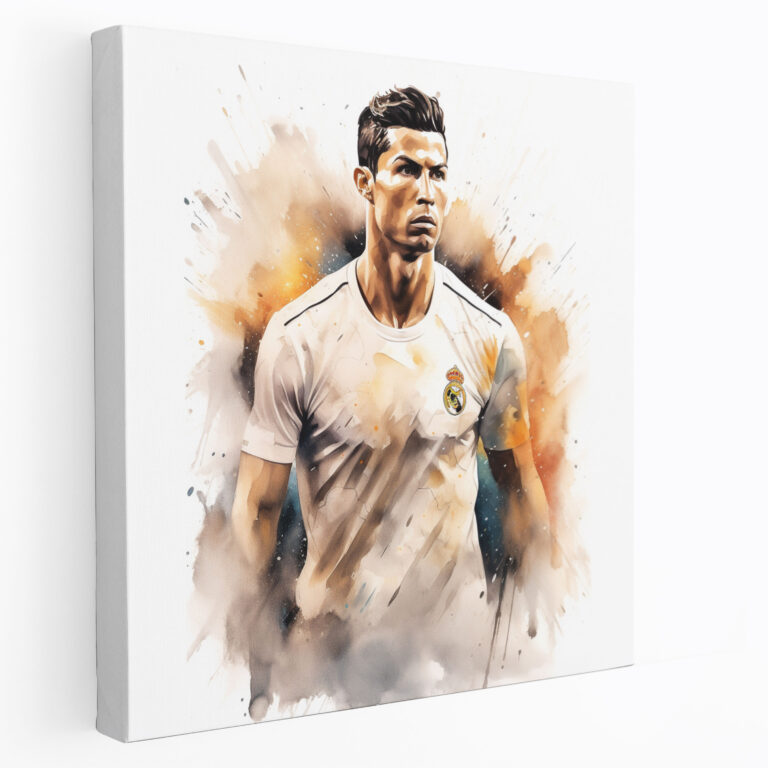Cristiano Ronaldo Watercolor Wall Art - Cristiano Ronaldo, Watercolor Painting, Cristiano Ronaldo, Wall Art