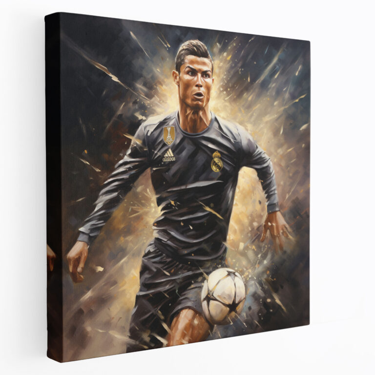 Cristiano Ronaldo Wall Art - Realistic Oil Painting - Cristiano Ronaldo, Home Decoration, Canvas Print, Wall Decoration
