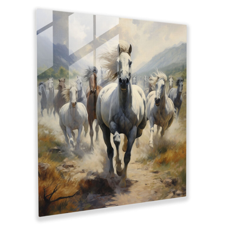 Galloping Caravan Glass Print - Caravan, Wall Decoration, Glass Print, Home Decoration