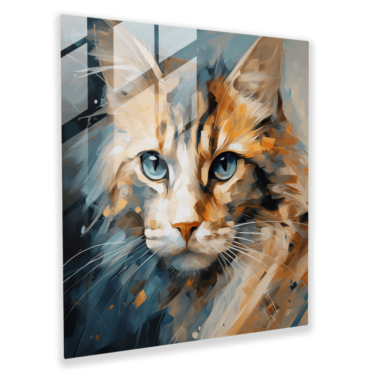 Graceful Elegance Glass Print - Impressionistic Portrait Glass Wall Art for Home Decoration