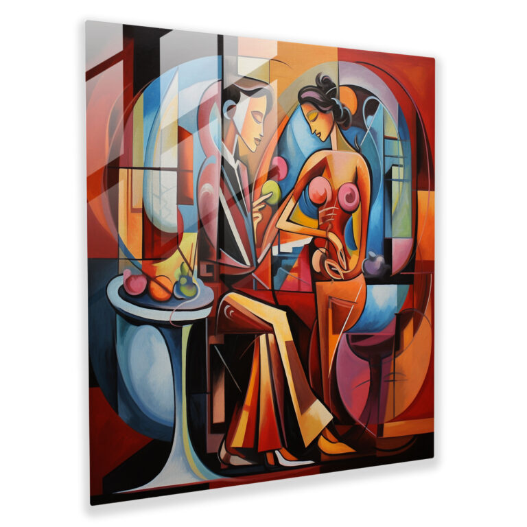 Captivating Glass Print - Cubist Inspired Wall Art for Modern Decor