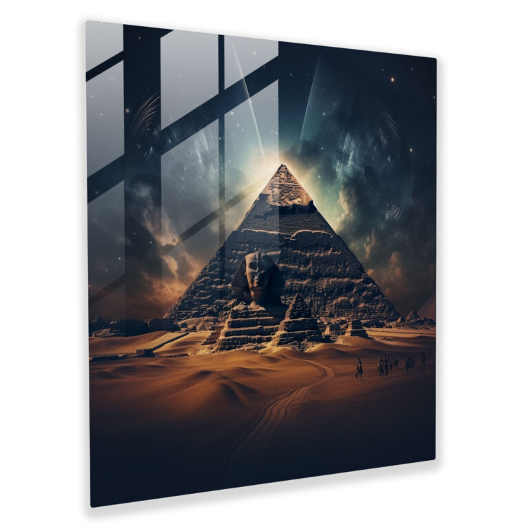 Egyptian Treasures - Intricate Glass Wall Art Decor