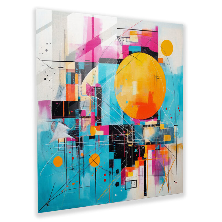 Vibrant Abstractions Glass Print