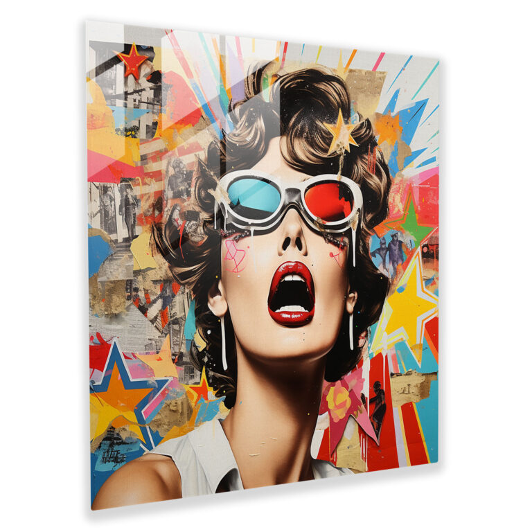 Playful Nostalgia Glass Print