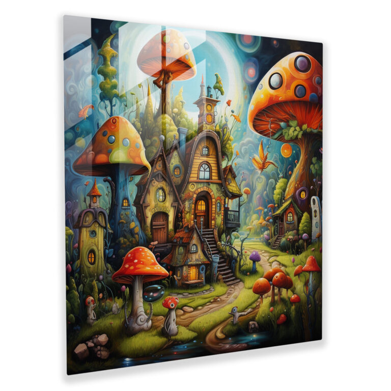 Whimsical Dreams Glass Print - Playful Glass Wall Art