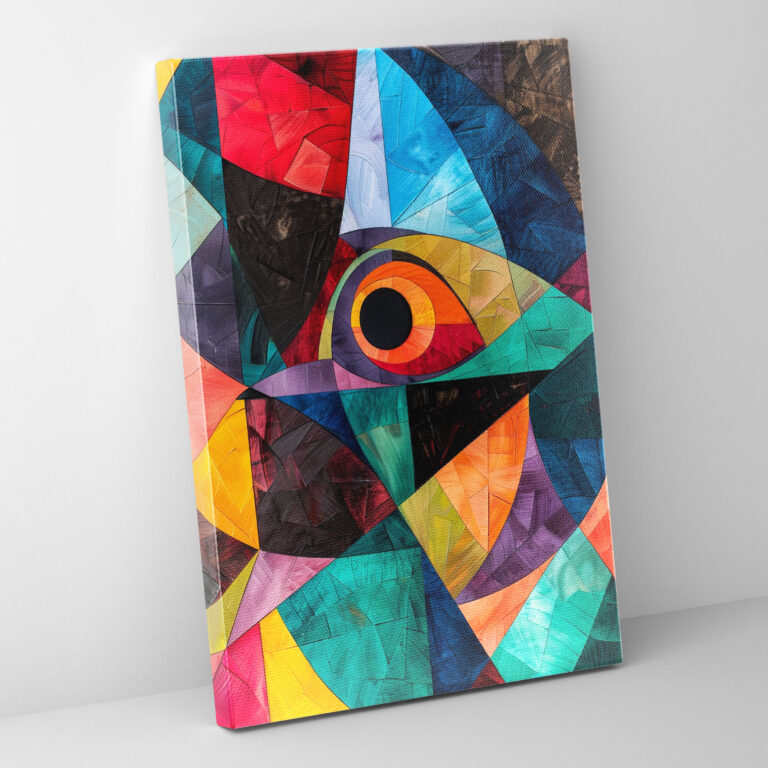 Cubism Vibrant Abstract Canvas Print - Cubism, Home Decoration, Cubism, Canvas