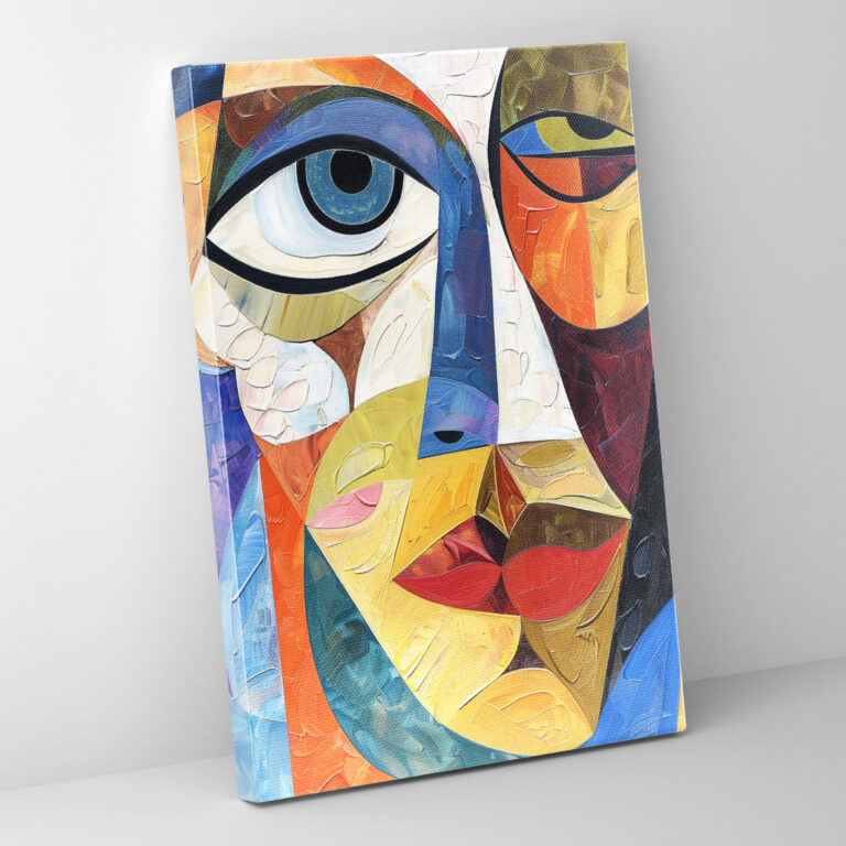 Picasso Inspired Cubism Canvas Print - Cubism, Wall Art, Canvas, Home Decoration