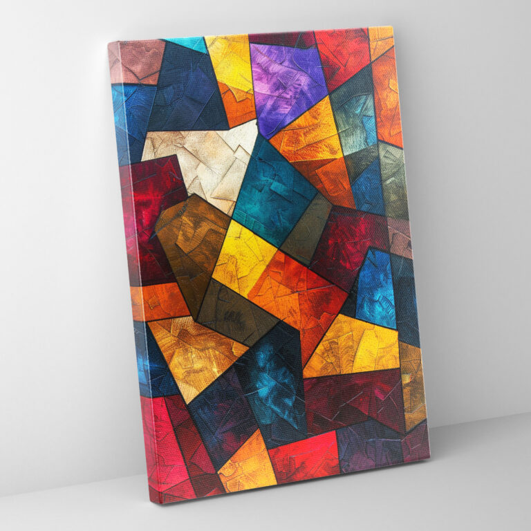 Vibrant Cubism Wall Decoration - Cubism, Canvas, Wall Art, Home Decoration