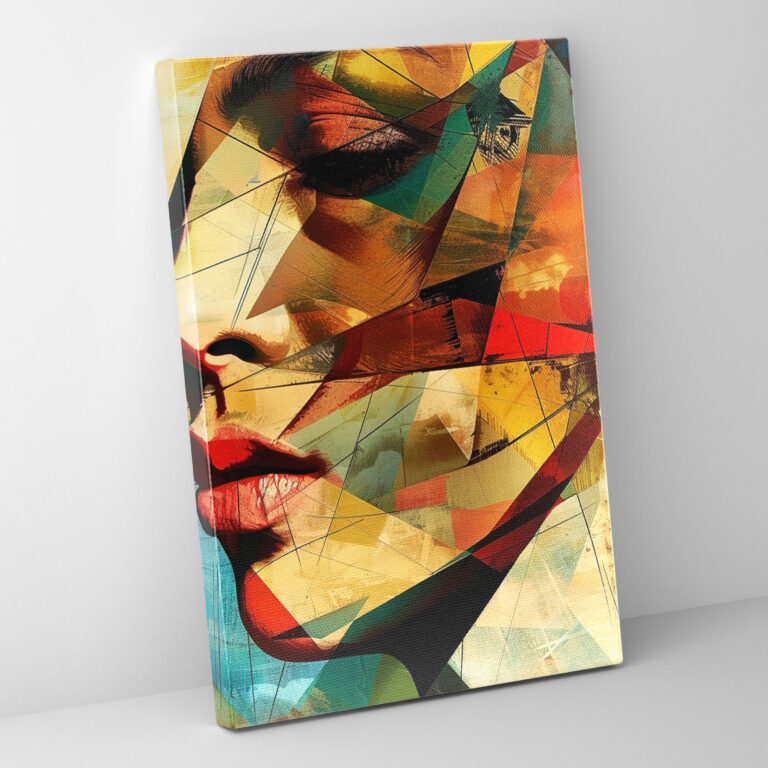 Distorted Portrait Cubism Canvas Print - Cubism, Canvas Print, Canvas Wall Art, Home Decoration