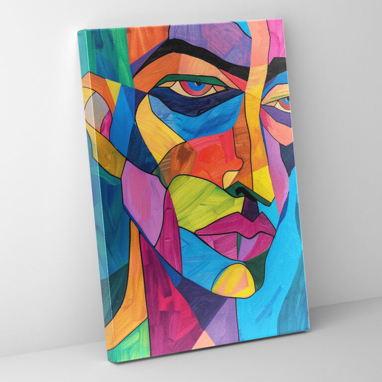 Picasso Inspired Portrait Wall Art - Cubism, Canvas, Canvas Wall Art, Wall Art