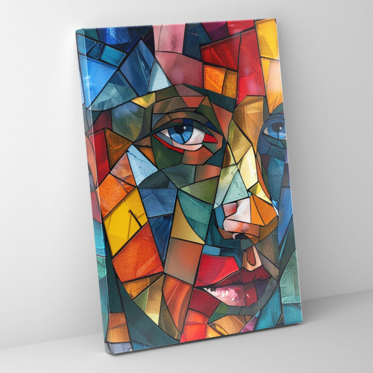Fragmented Face Cubism Wall Art - Cubism, Home Decoration, Canvas, Wall Art