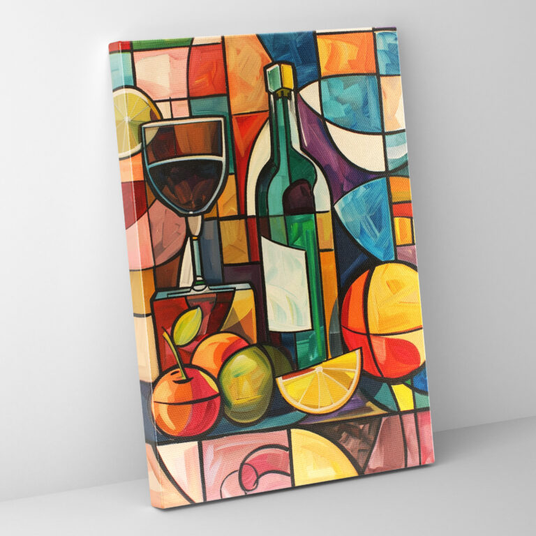Vibrant Cubist Still Life Wall Decoration - Cubism, Cubism, Home Decoration, Canvas Wall Art