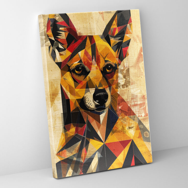 Geometric Animal Portrait Canvas Print - Cubism, Wall Art, Cubism, Canvas