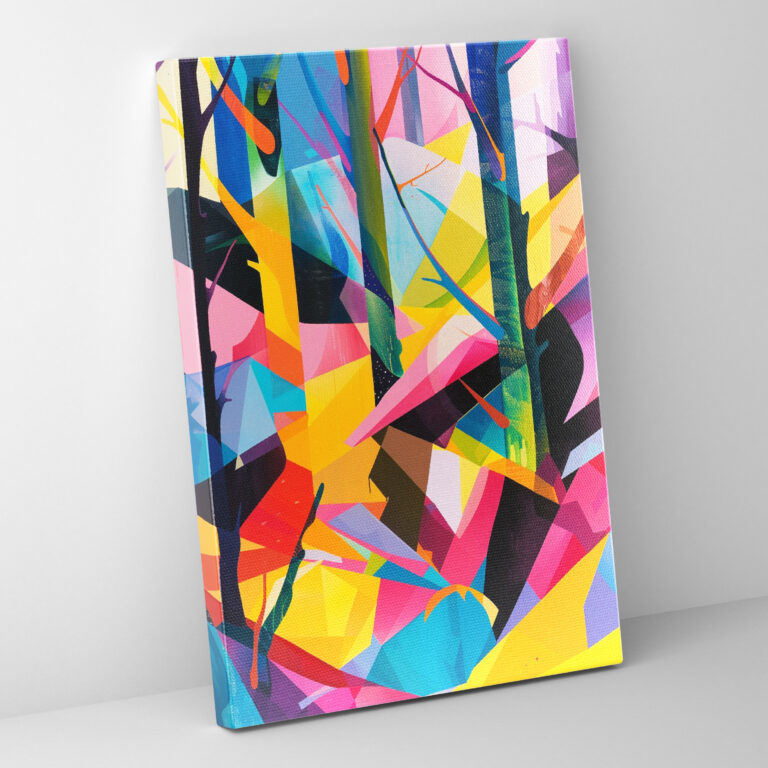Vibrant Cubism Canvas Print - Cubism, Cubism, Home Decoration, Canvas Print