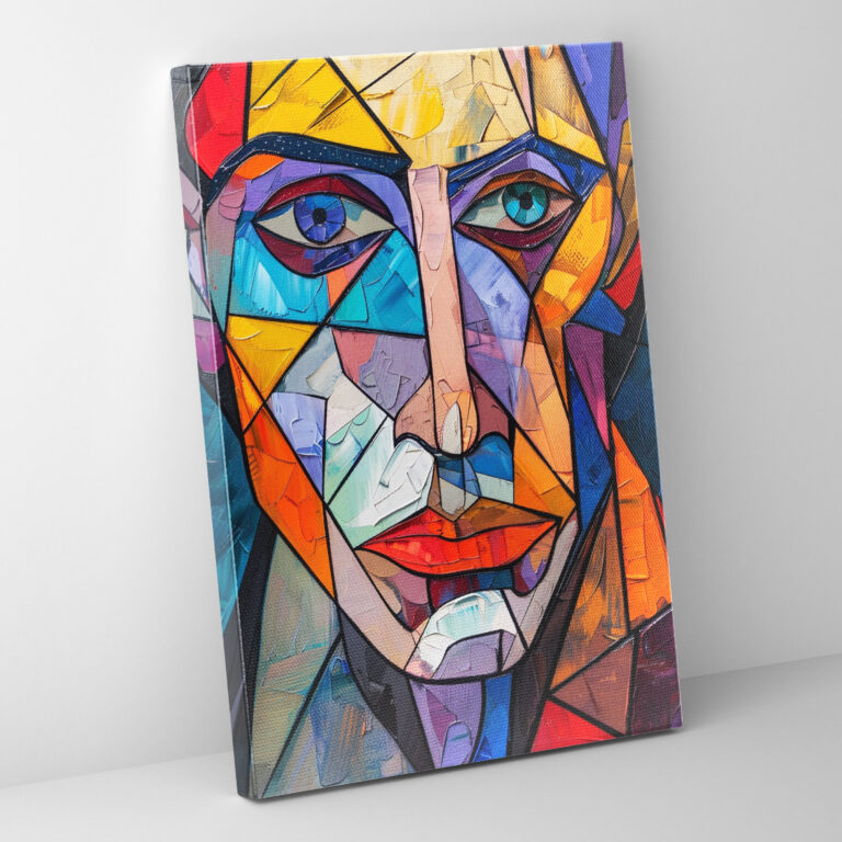 Cubism Wall Art - Picasso Inspired Canvas Print - Cubism, Canvas Wall Art, Picasso Inspired, Portrait