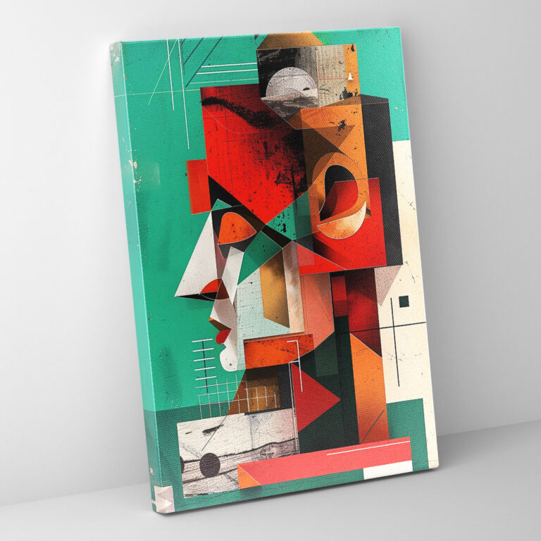 Cubism Wall Decoration - Retro Objects Canvas Print - Cubism, Home Decoration, Wall Art, Canvas Print