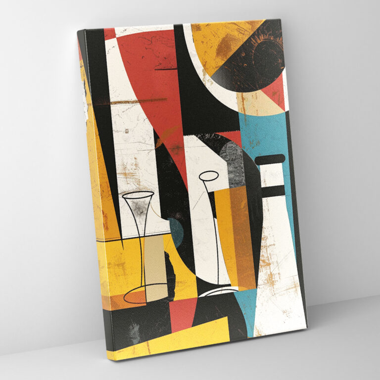 Cubism Abstract Shapes Canvas Print - Cubism, Home Decoration, Wall Decoration, Cubism