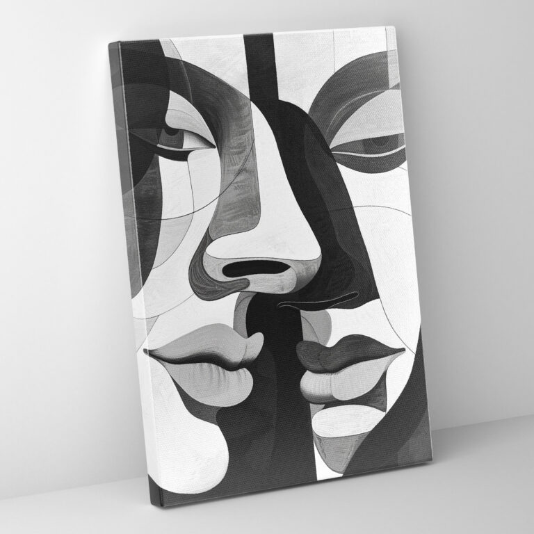 Cubism Wall Art - Cubism, Canvas Wall Art, Interlocking Faces, Cubism