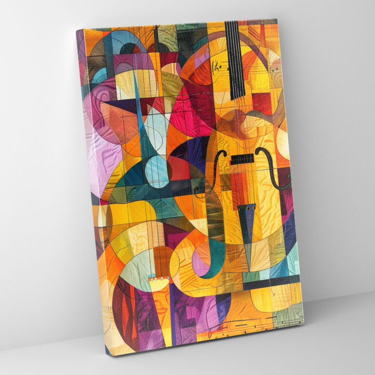 Cubism Canvas Print - Cubism, Musical Instruments, Canvas, Wall Art