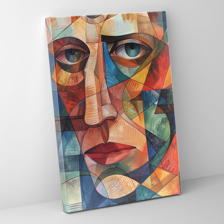 Cubist Faces Canvas Wall Art - Cubism, Wall Decoration, Cubism, Landscape