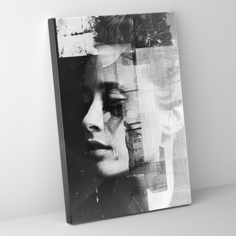 Dadaism Canvas Print - Monochrome Portrait Wall Decoration - Dadaism, Dadaism, Wall Decoration, Home Decoration