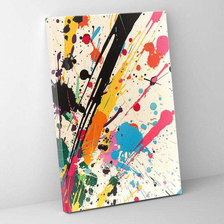 Colorful Splashes Dadaism Canvas Print - Dadaism, Canvas, Dadaism, Canvas Wall Art