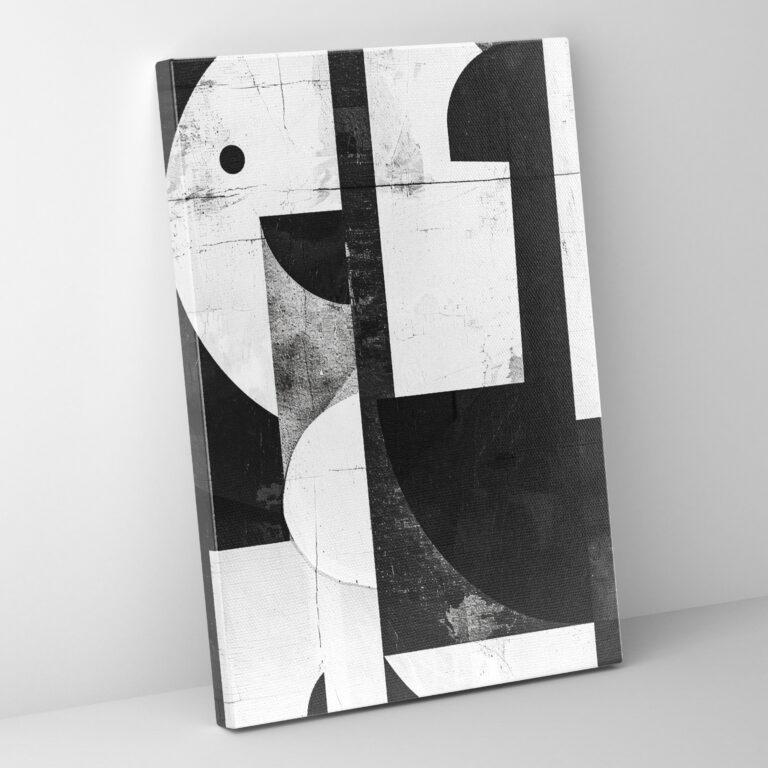 Monochrome Dadaism Canvas Print - Dadaism, Dadaism, Canvas, Home Decoration