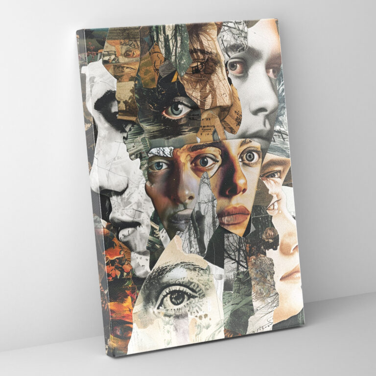 Surreal Faces Dadaism Wall Art - Dadaism, Home Decoration, Dadaism, Wall Art