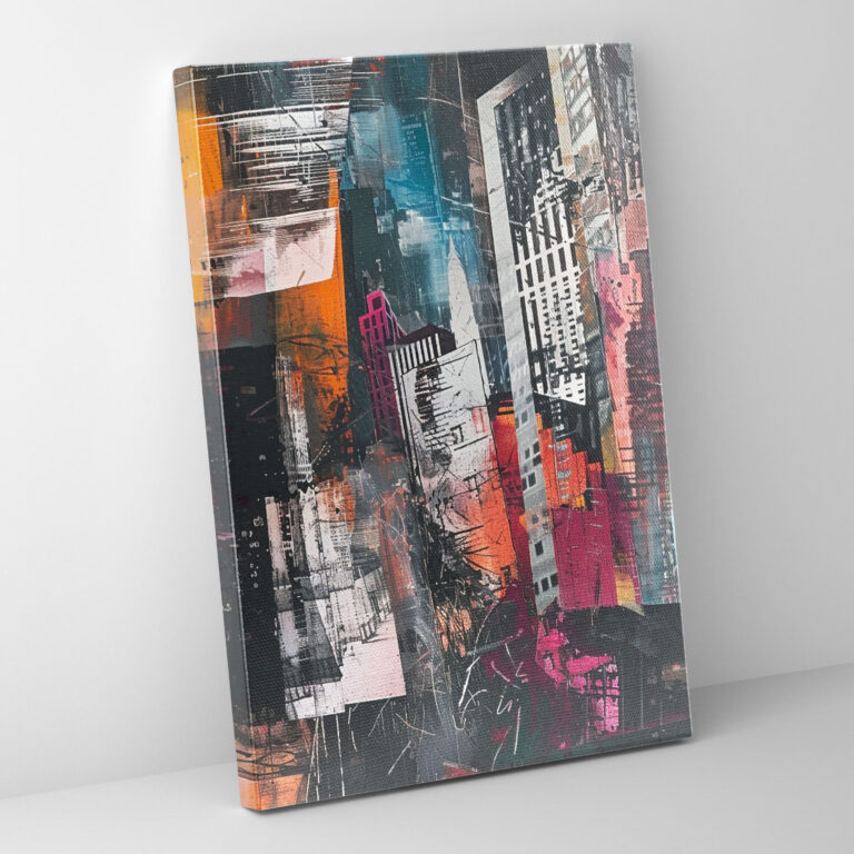 Distorted Cityscape Dadaism Wall Art - Dadaism, Canvas, Wall Art, Home Decoration