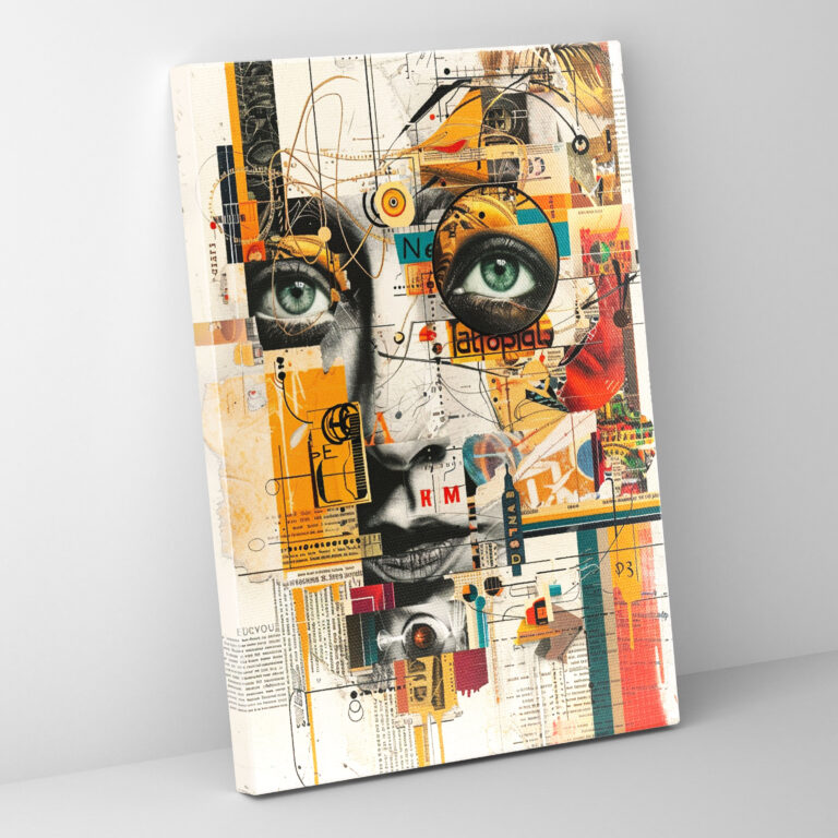 Dadaism Collage Of Random Objects Canvas Print - Dadaism, Wall Art, Canvas, Dadaism