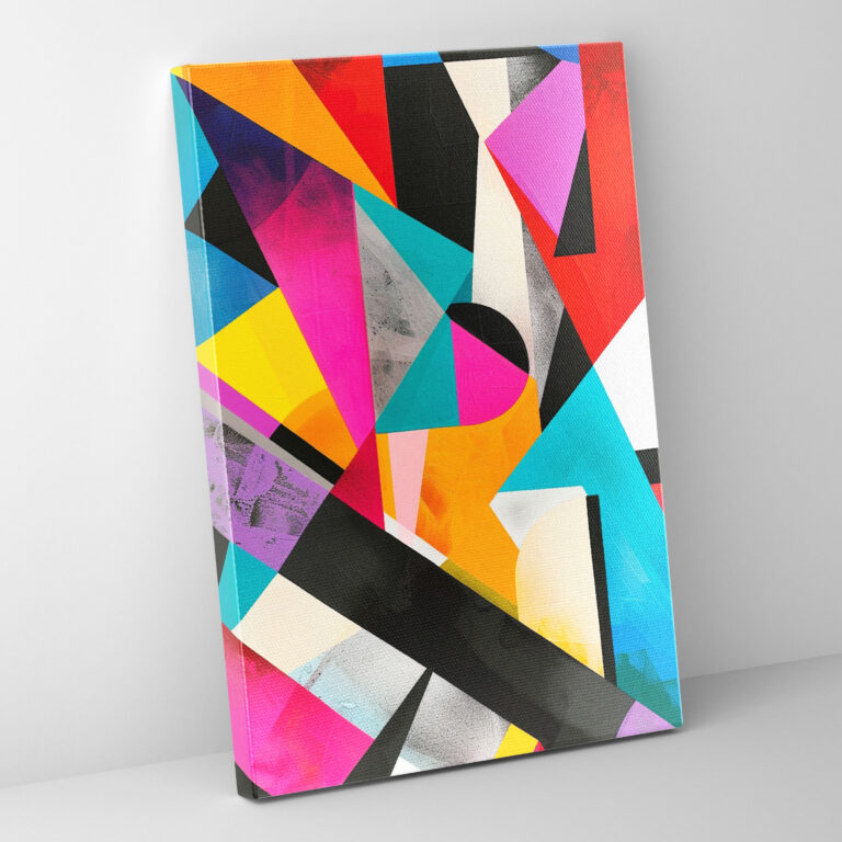 Bold Geometric Dadaism Canvas Print - Dadaism, Canvas Print, Canvas Wall Art, Wall Art