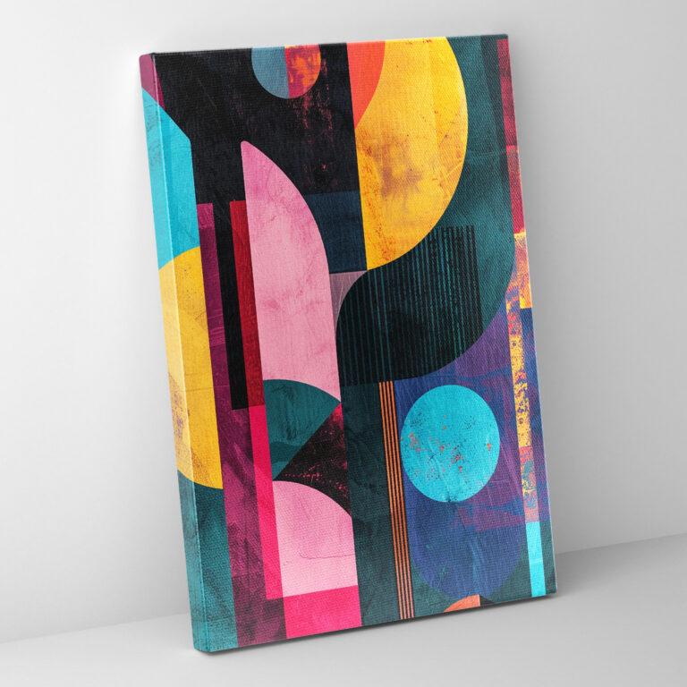 Dadaism Abstract Geometric Shapes Canvas Print - Dadaism, Dadaism, Canvas Wall Art, Wall Art