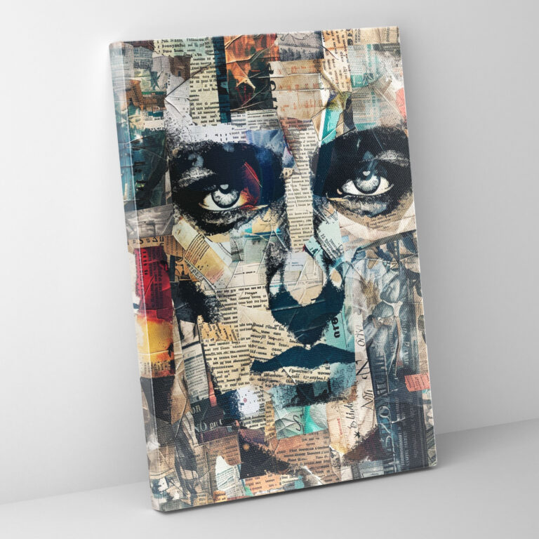 Dadaism Fragmented Words Canvas Print - Dadaism, Home Decoration, Wall Art, Canvas