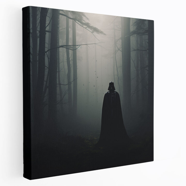 Darth Vader Canvas Print - Moody Forest - Darth Vader, Wall Decoration, Darth Vader, Canvas