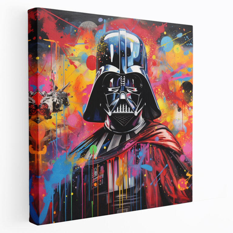 Darth Vader Wall Art - Graffiti Style - Darth Vader, Canvas Wall Art, Contemporary, Graffiti Style