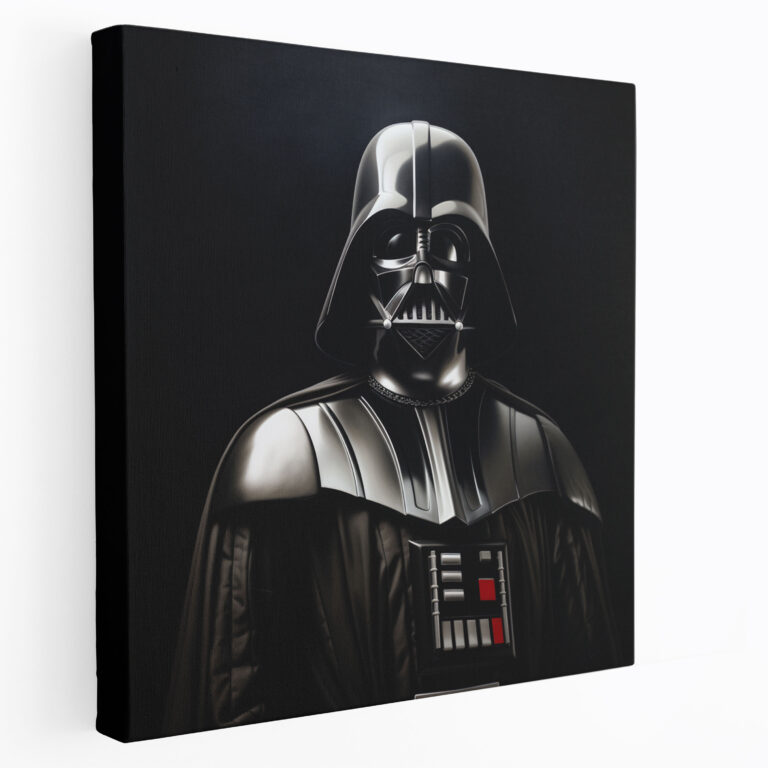 Darth Vader Canvas Print - Darth Vader, Lifelike Representation, Dark Side, Photorealistic Painting