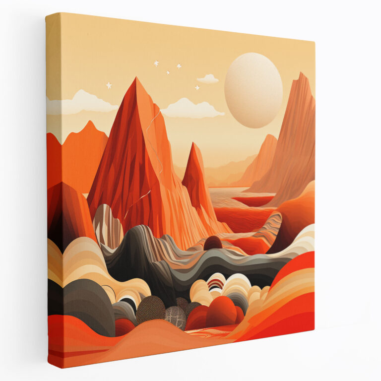 Desert Canvas Print - Abstract Geometric Wall Art - Desert, Abstract, Geometric, Patterns