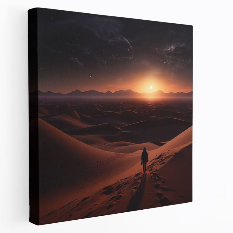 Endless Desert Landscape Canvas Print - Desert, Canvas, Desert Wall Decoration, Canvas Wall Art