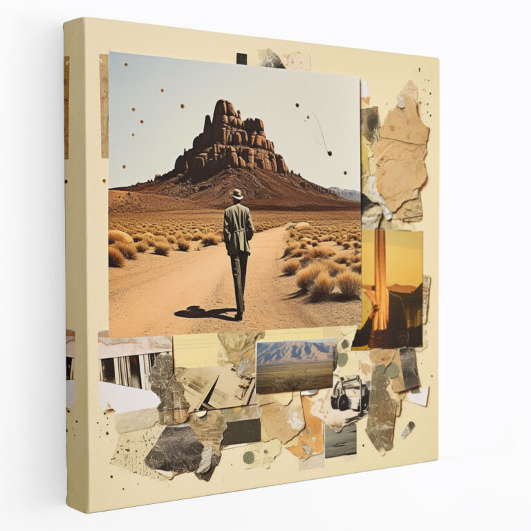 Desert Canvas Print - Desert Collage Wall Art - Desert, Canvas Wall Art, Collage Artwork, Home Decoration