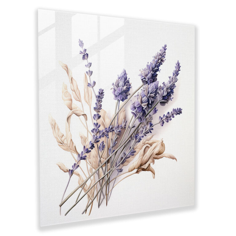 Dry Flower Glass Print - Lavender - Dry Flower, Tranquility, Glass Print, Dry Flower